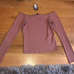 SOLD Long sleeve off the shoulder shirt